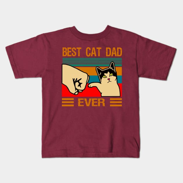 Best Cat Dad Ever Kids T-Shirt by MommyTee